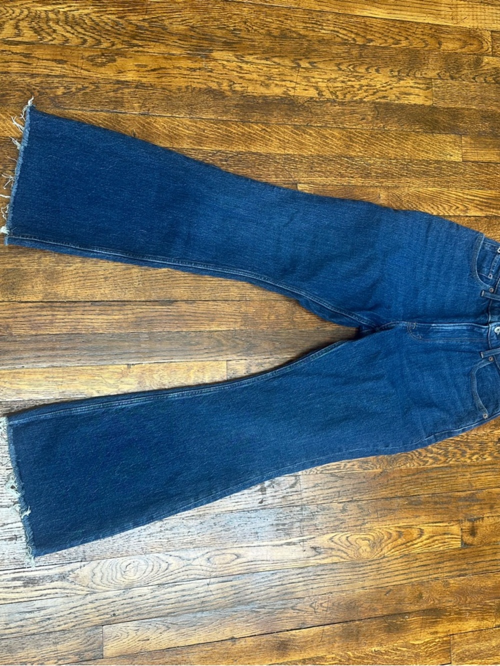 Abercrombie & Fitch Dark Blue High-Rise Wide-Leg Jeans